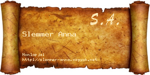 Slemmer Anna névjegykártya